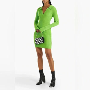 NWT Helmut Lang Ribbed-knit Mini Dress